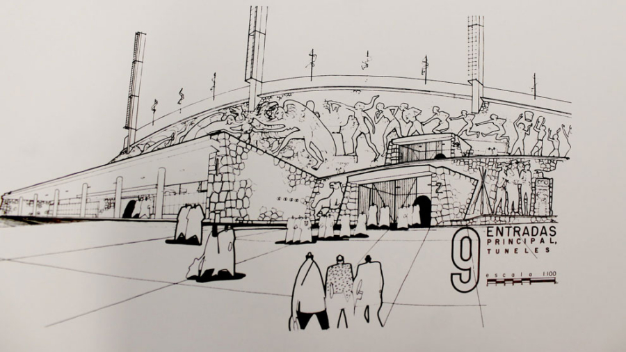 La investigación histórica difundida por la UNAM documenta el trabajo de 70 obreros, albañiles y canteros, además de 12 pintores y arquitectos, quienes participaron en diferentes etapas de la realización. Fondo Augusto Pérez Palacios