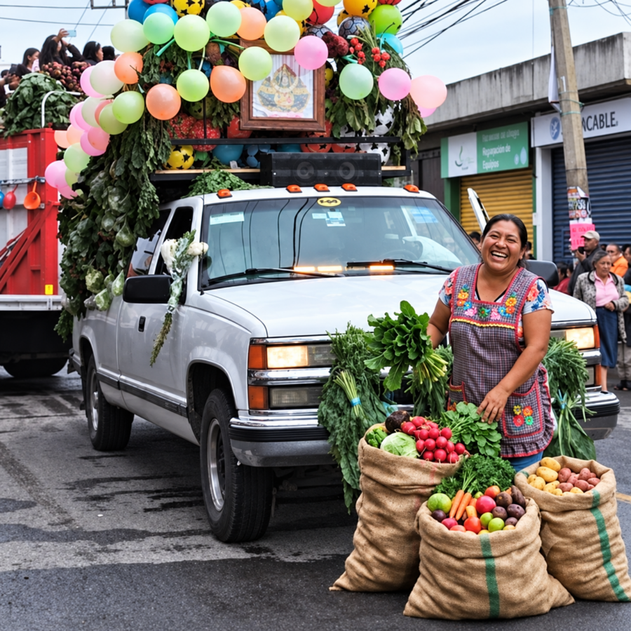 Lluvia de verduras